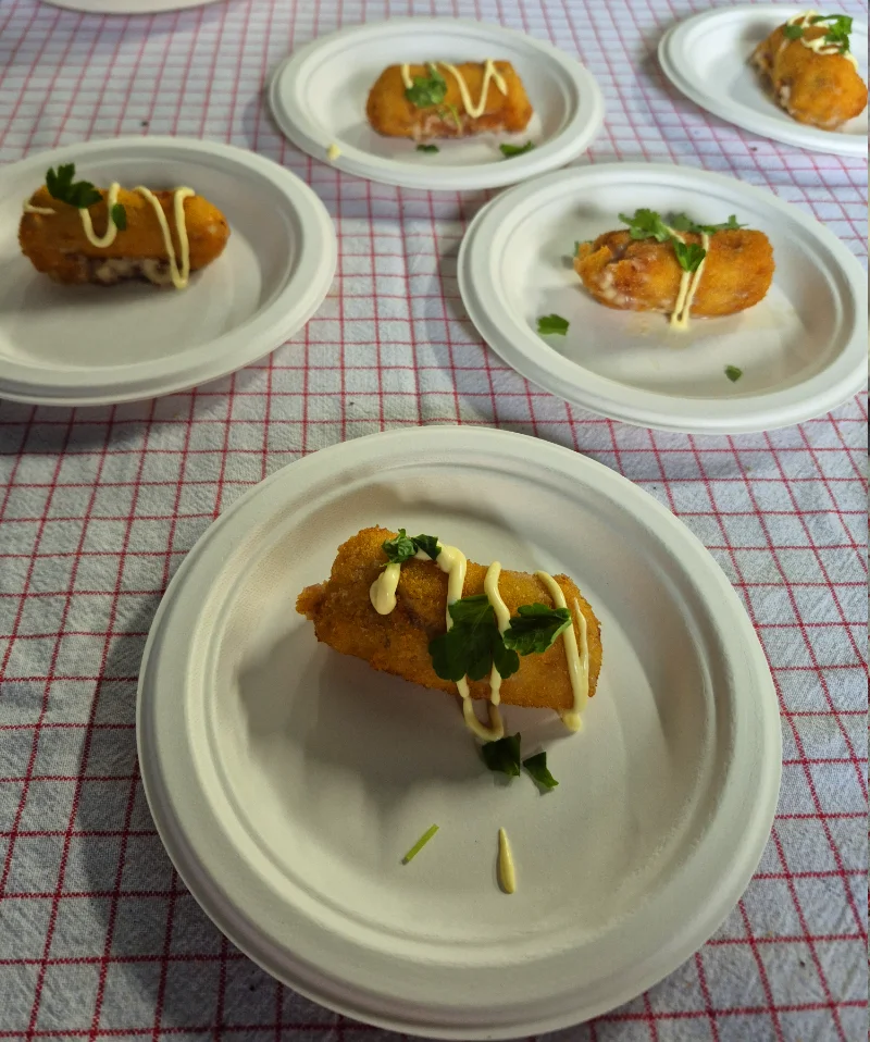 Hamkroketje met aioli